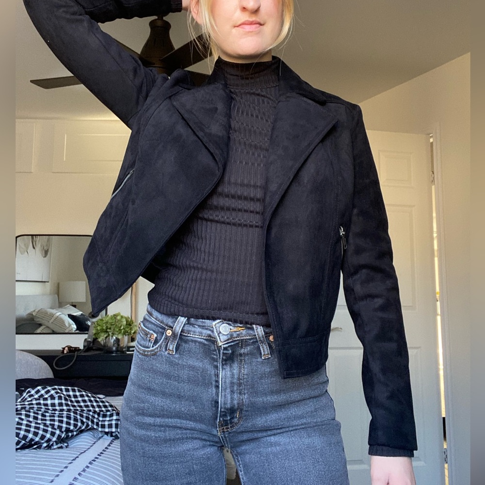 Philosophy Black Faux Suede Jacket